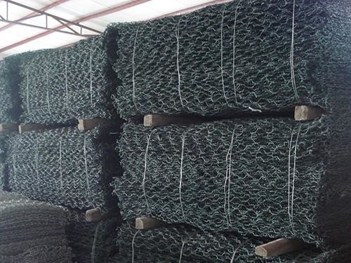 60*80mm Hexagonal Wire Netting Double Twist Green Bank Pad