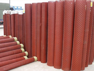 Malha de chapa de aço expandida de cores RAL 50*100 mm para fundação de poço de concreto projetado